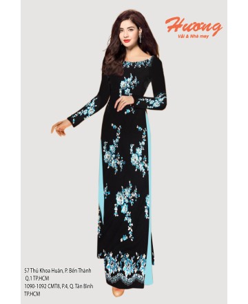 BST Vải Áo Dài Nền Xanh